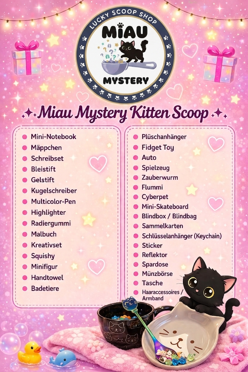 Miau Mystery Kitten Scoop + 1 Mystery Egg (Kinder Überraschungsbox für kleine Katzenfans)